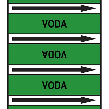 Značení potrubí, voda